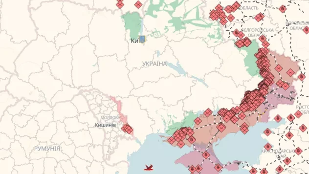 Онлайн-карта бойових дій в Україні: де точаться бої на 20.08.2026